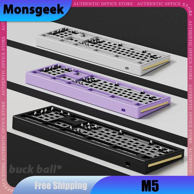 

Monsgeek M5 Mechanical Gamer Keyboard Kit 108Key 3mode USB/2.4G/Bluetooth Wireless Keyboard Kit Hot Swap Customized Keyboard Kit