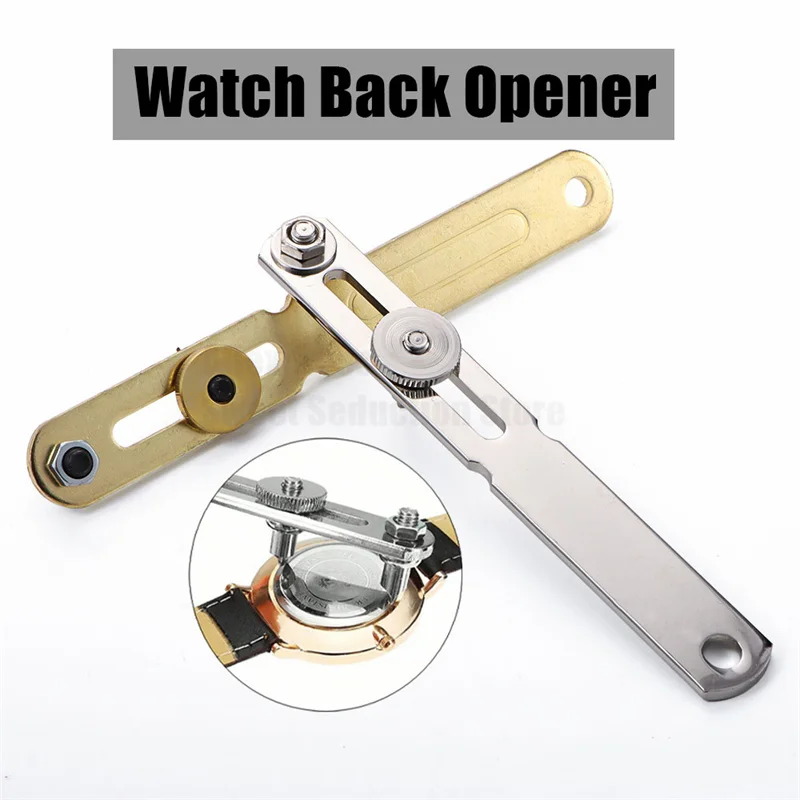 Watch Back Case Opener Tool Adjustable Press Closer Remover Repair Watchmaker Tool Repair Tool Two Claws Metal Opener Kit