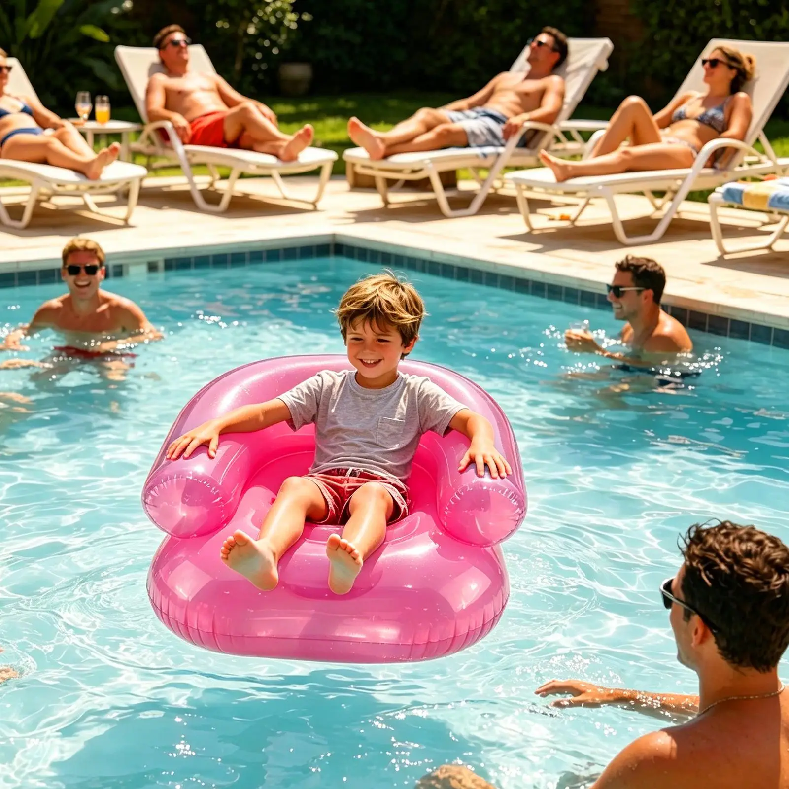 Inflatable Chair Portable Thickened Pvc Seat Blow Up Chairs For Camping Beach Party Pool Indoor Outdoor Swimming