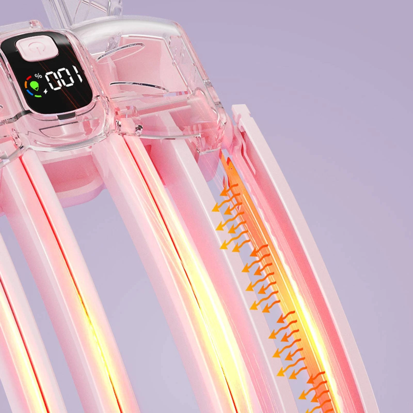 USB-Charged Hair Root Shaper Ergonomic Cordless Heated Hair-Root Volumizing Clip Portable Lightweight for Bangs Styling