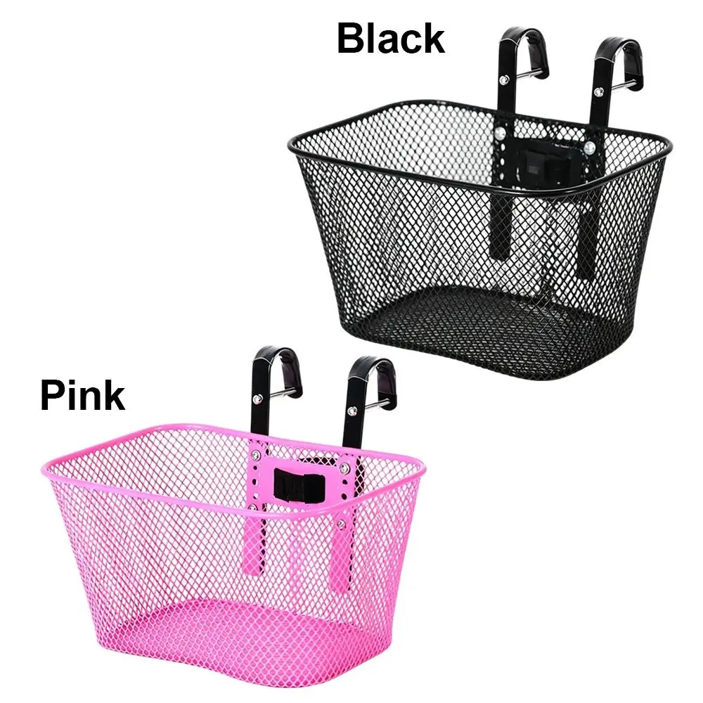 Black/Pink 12/14/16/18/20 inches Hanging Basket Easy To Install Large Cart Bicycle Front Basket Waterproof Fixed Durable