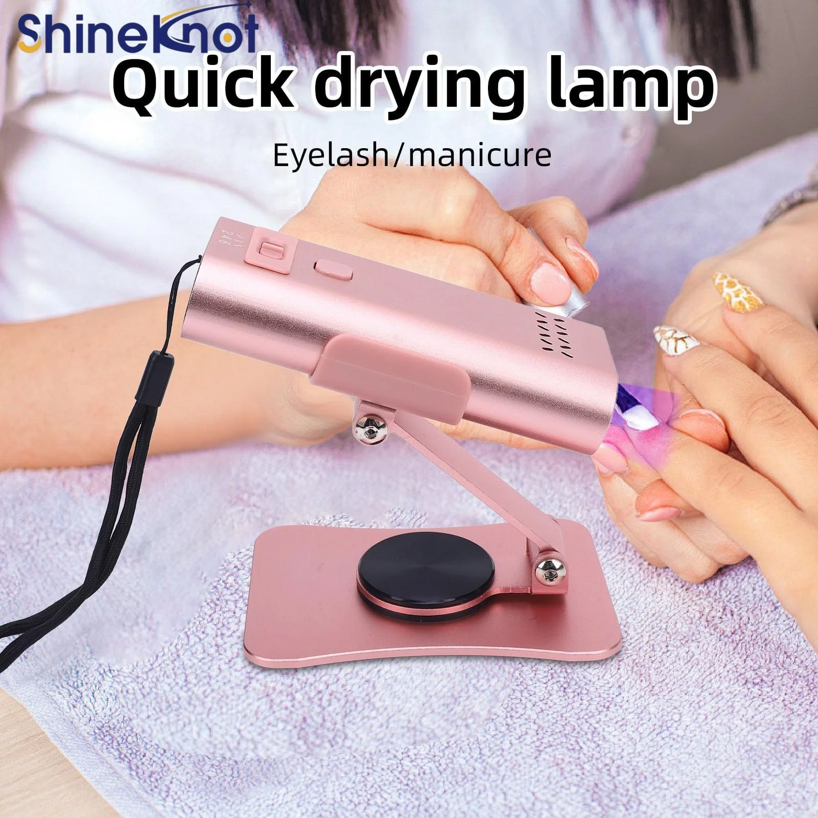 SHINEKNOT Eyelash Grafting UV Purple Light Lamp LED Glue Quick Drying Curing Lamp Beauty Specific Handheld Eyelash Beauty Light