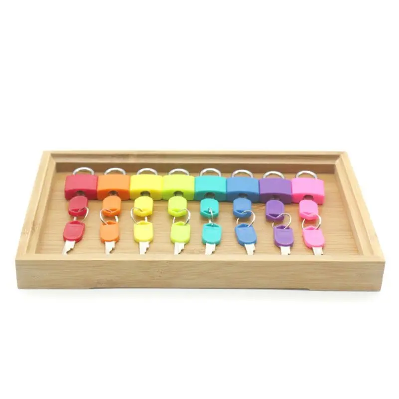 8/10pcs/set Colorful Montessori Locks Keys Set Children Early Learning Educational Preschool Sensory Toys Kit