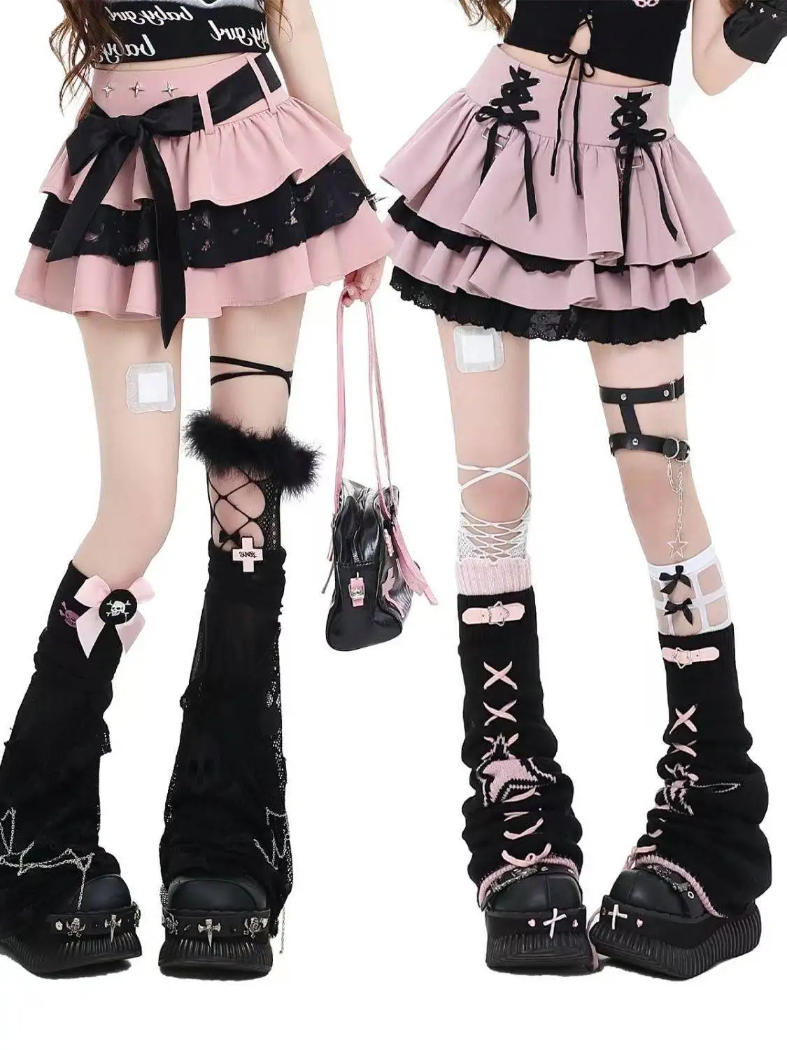 

Sweet Spicy Girl Bow Strap Fluffy Cake Skirt Harajuku Subculture High Waist Multi-layer Skirt Women Summer New Y2K Mini Skirt
