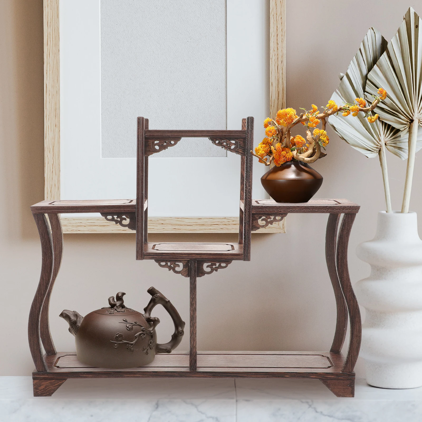 

Chicken Wing Wood Display Stand Vase Base Teapot Statue -Functional Sturdy Handmade Home Decor Gift