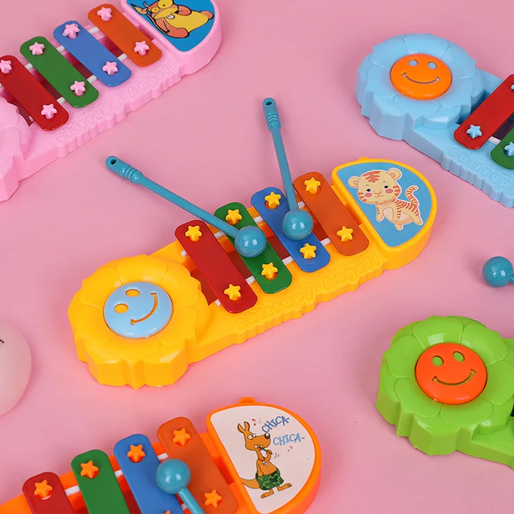 Baby Cartoon Mini Handleiding Klinkende Piano Kinderen Plastic Slaginstrument Baby Muziek Vroege Onderwijs Speelgoed