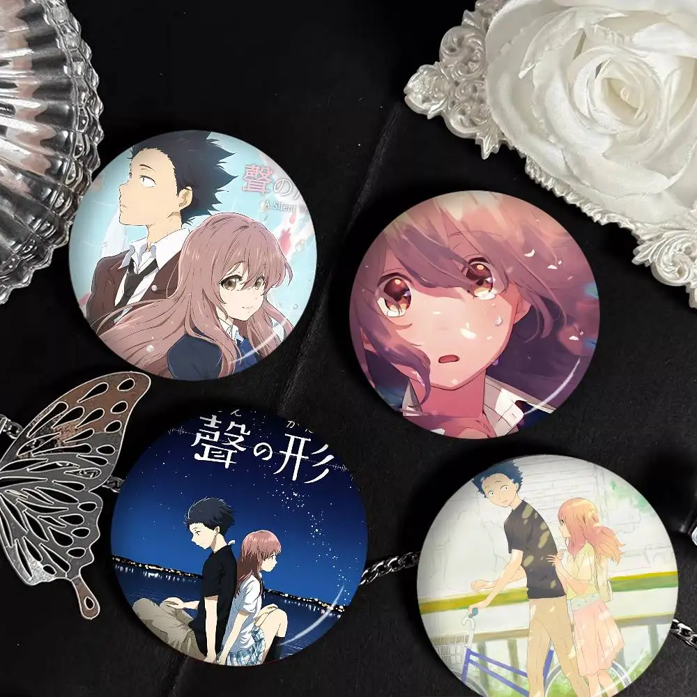 A Silent Voice Movie Creative Tinplate Soft Button Pins Animal Icon Brooch Lapel Backpack Badge Accessories Pin