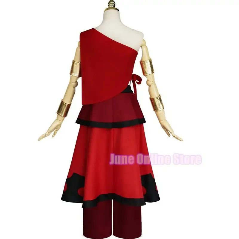 Costume de Cosplay Avatar The Last Airbender Katara Fire Nation, uniforme rouge pour femmes adultes, vêtements de carnaval d'halloween, ss13