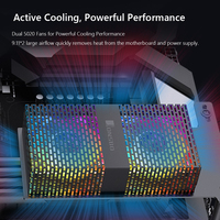 PC Memory Cooling Radiator 4Pin PWM Dual 5020 Fans 3600RPM RAM Cooling Fan 5V 3PIN ARGB RAM Radiator for DDR4 DDR5 Cooling