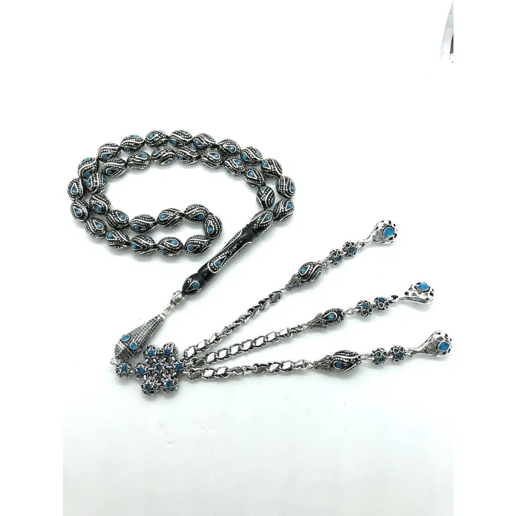 OLTU stone drop blue processing rosary