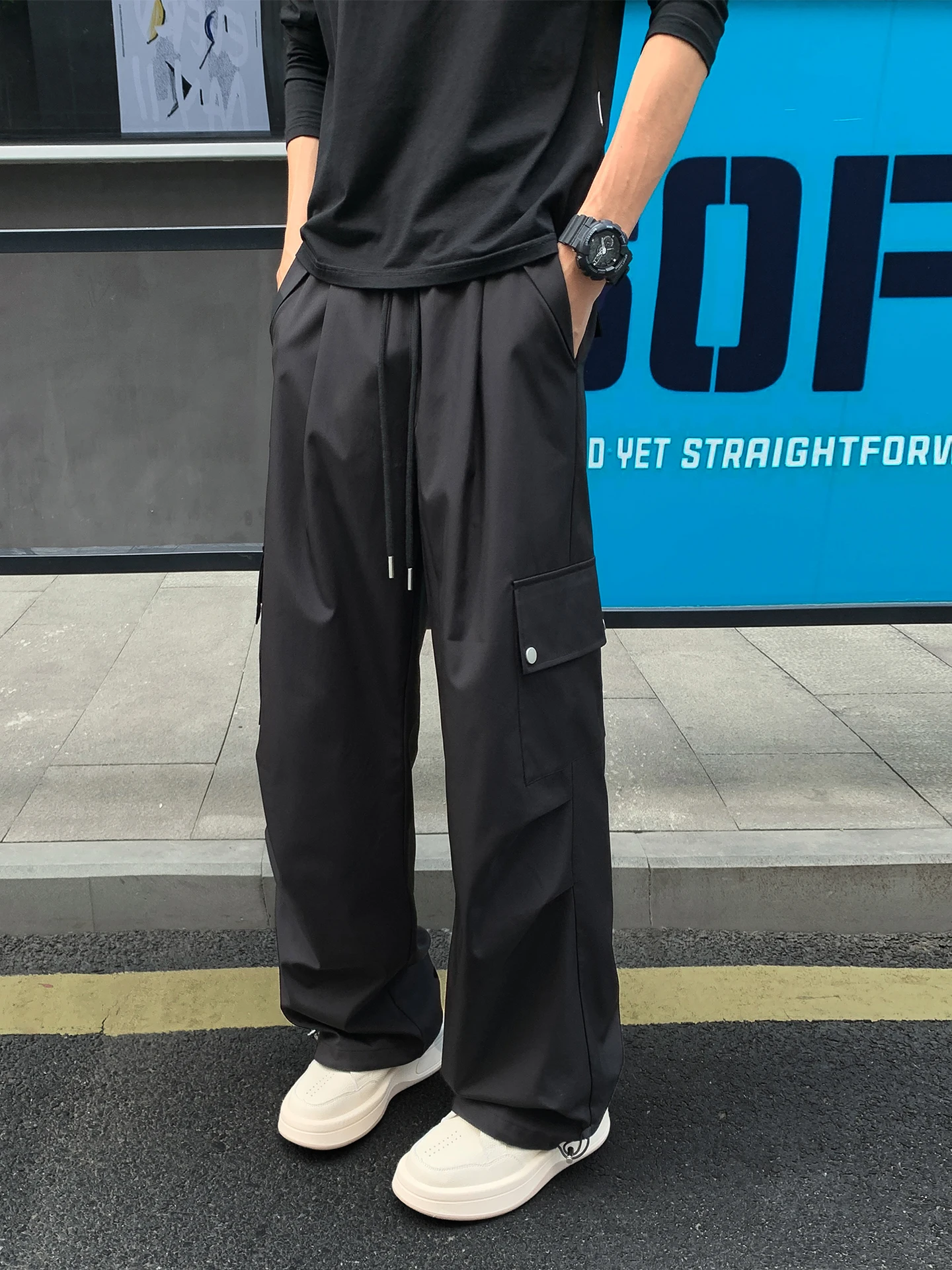 

Мужские повседневные брюки American Sle, осень 2024, новые водонепроницаемые прямые брюки свободного покроя, спортивные брюки для отдыха, модный бренд