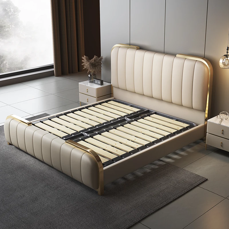 Frame king Size Bed Double Designer Bed High Quality Modern Bedroom Furniture Set Light Luxury Soft Bed for Home Hotel Furniture - view 6