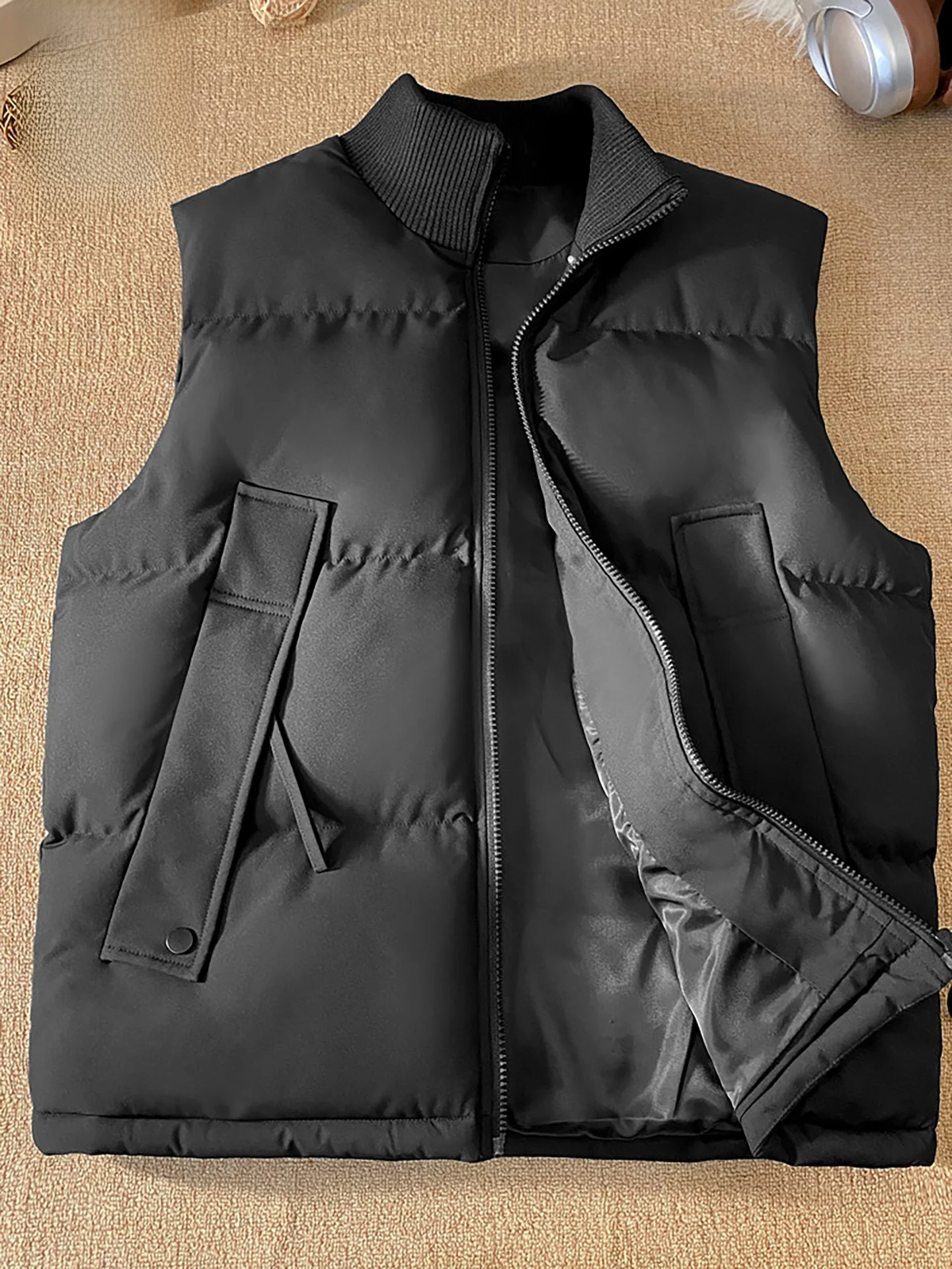 

Thiened Zipper Cotton Jaet Men's Faion Ci Sle Stand Collar Warmth Outerwear Teenage No Iron Treaent Casual Wear