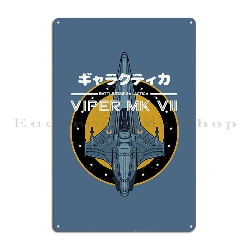 Fighter Interceptor Viper Mark 7 Metal Plaque Poster Pub Cave Personalized Home Wall Mural Tin Sign Poster