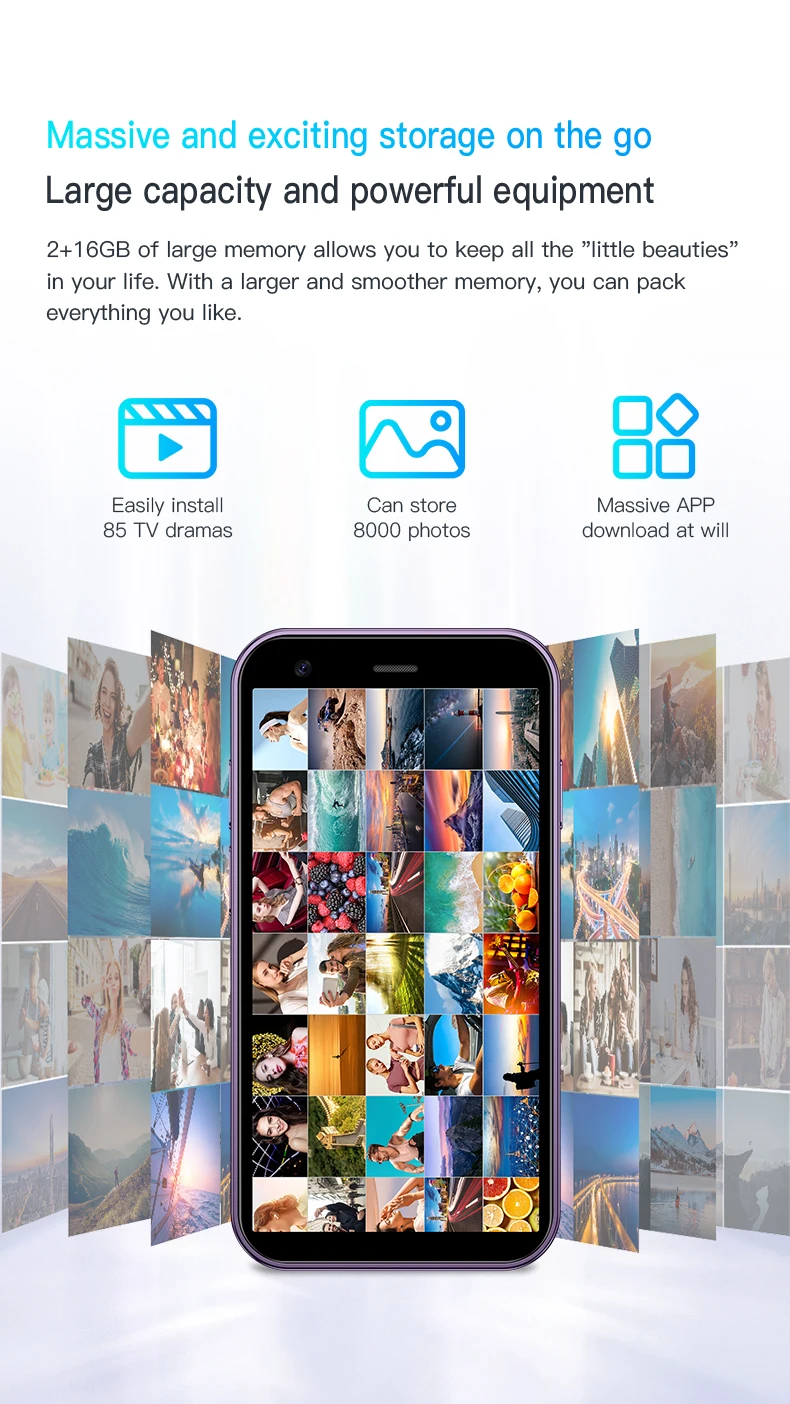 SOYES XS15 3.0 Inch Mini Smartphone Android 8.1 Google Play, 2+16GB Dual SIM 3G Small Phone, Portable Pocket Mobile with WiFi