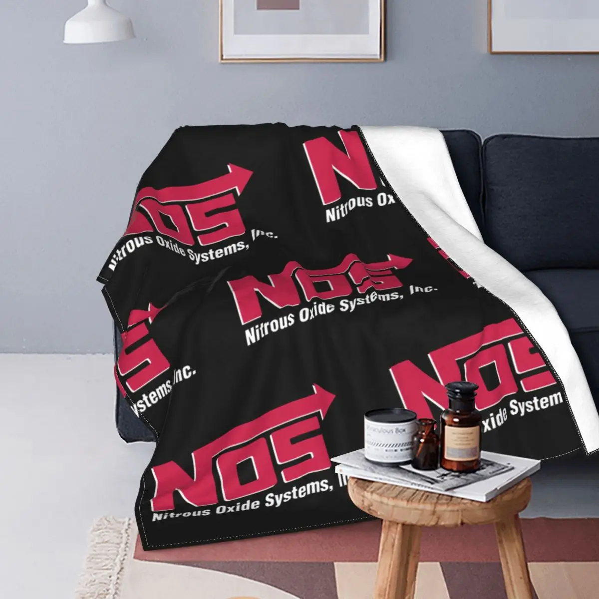 NOS Flannel Blankets Nitrous Oxide System Fashion Throw Blankets for Home Hotel Sofa 125*100cm Bedspreads