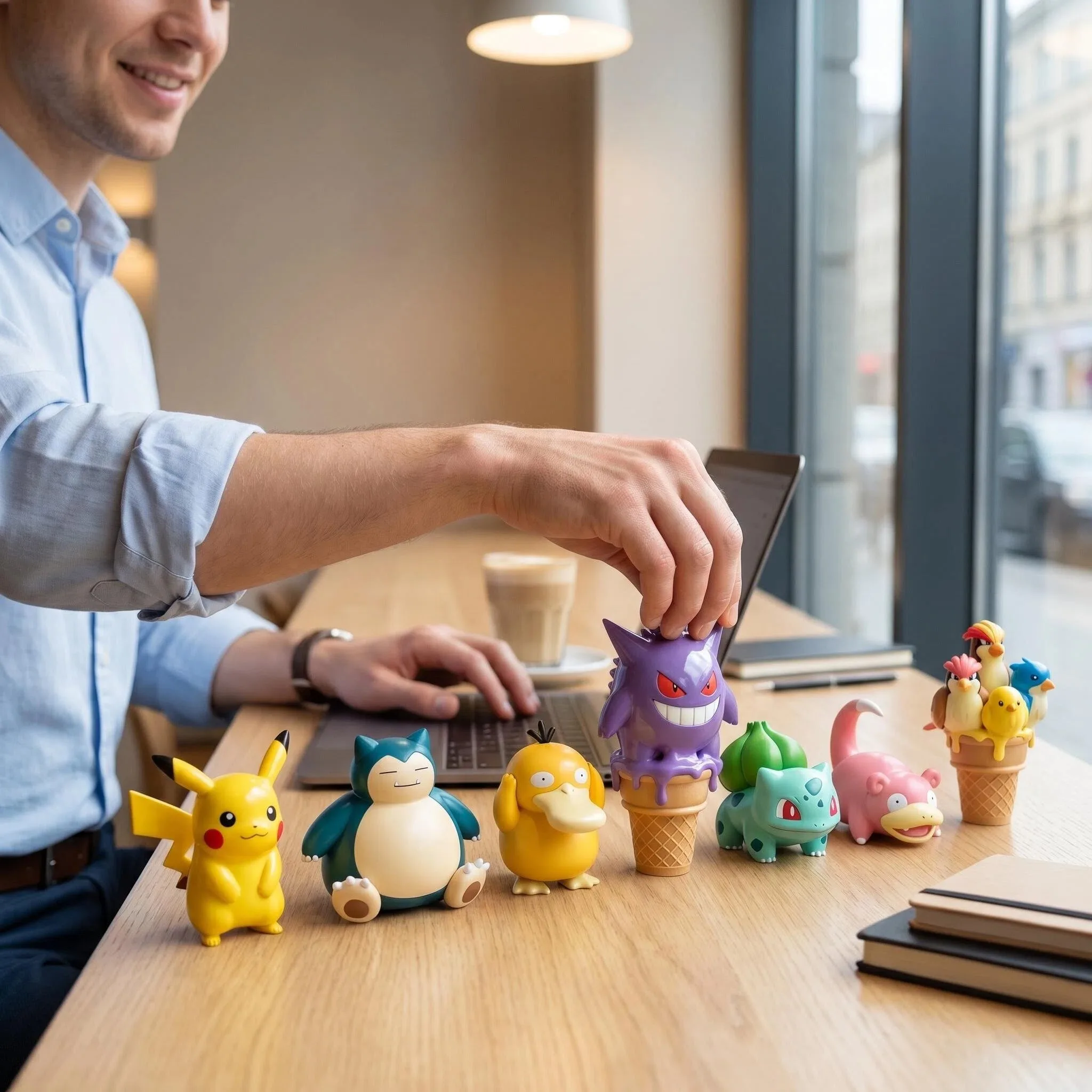 Figura Coleccionable Pokémon: Pequeño Espíritu de Helado, Juguete de Moda, Decoración, Muñeco de Helado, Regalo de Celebridad de Internet