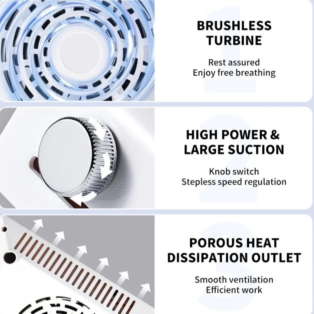 Strong Suction Nail Dust Collector Low Noise Reusable Dust Extractor Rechargeable Professional Nail Extractor Fan Manicure Tool