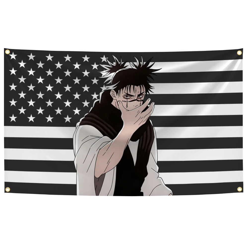 Choso American Anime Flag Tapestry Outdoor Decor Jujutsu Kaisen Flags Decorative Home Objects Decoration Garage Hanging