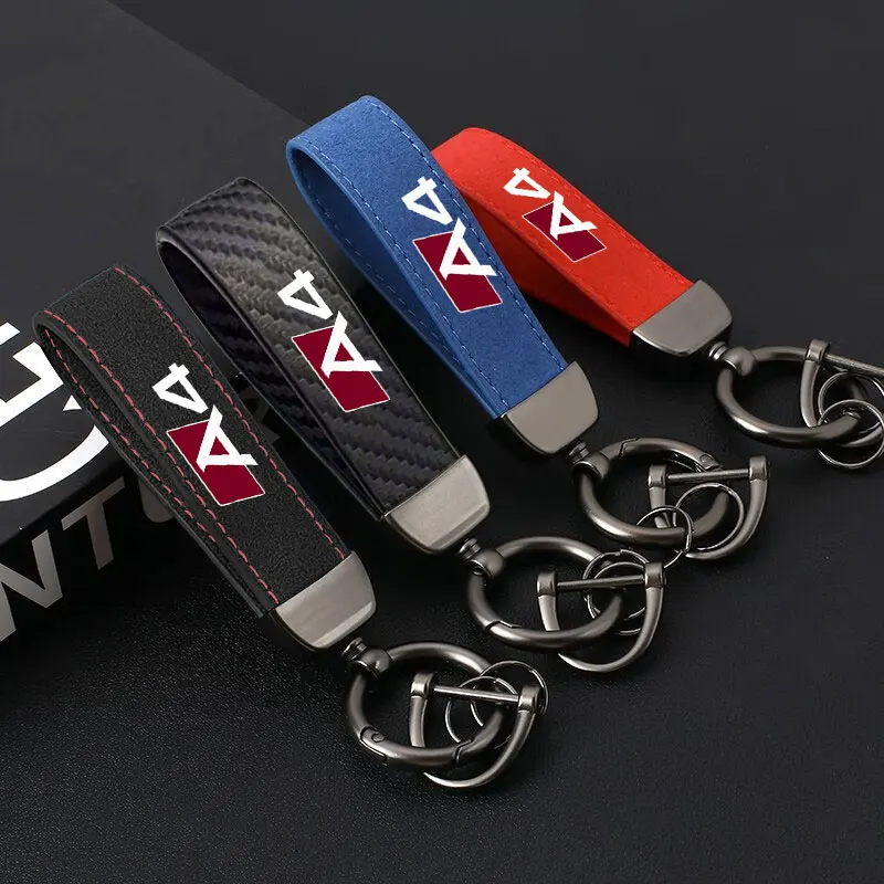 

Car Key Chain Rings Metal Suede Keychain Universal Auto Keyring Fashing Decoration Gifts For Audi A4 Car Accessorie