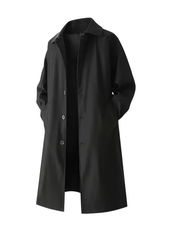 

Korean Sle Men's Casual Coat Spring Autumn New Arrival Single Button Youth Faion Outerwear Polyester Fabric Windproof