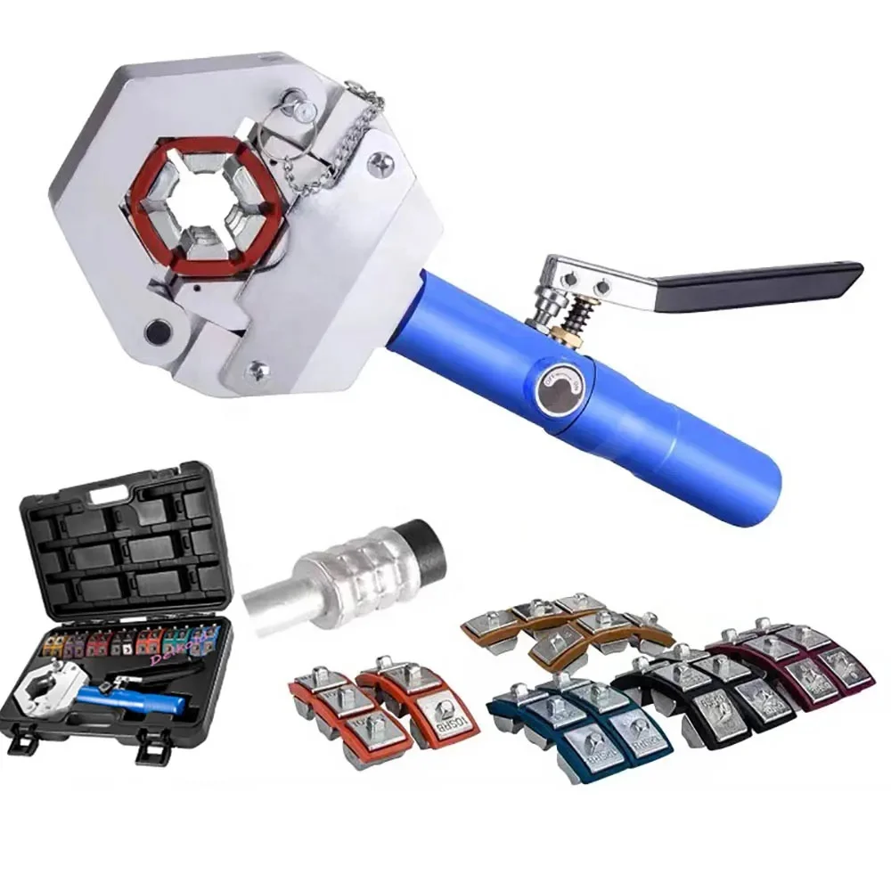 FS-7842 Auto Air Conditioning Pipe Crimping Tool AC Hose Crimper Kit With 7 Dies Integrated Hydraulic Hose Crimping Tool