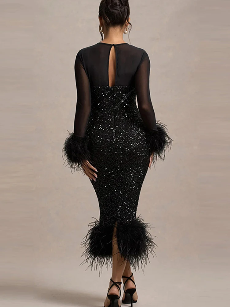 black sexy mesh dress Black Mesh Strapless O-Ring Cover Up Maxi Dress – Hot Miami Styles