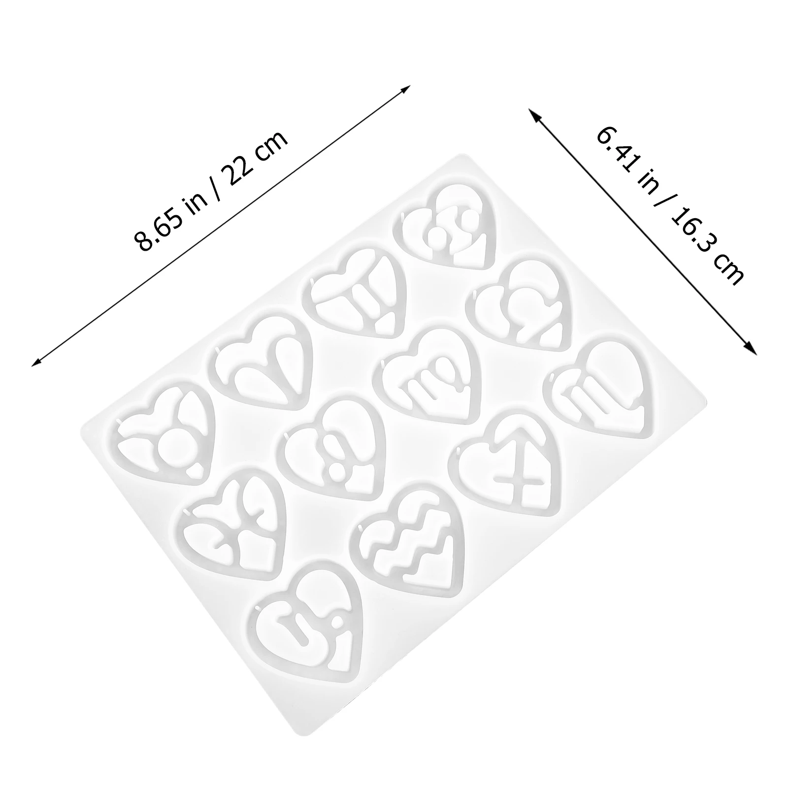 

12 Heart Shape Silicone Molds for Jewelry Making Reusable DIY Pendant Craft Supplies Friendly