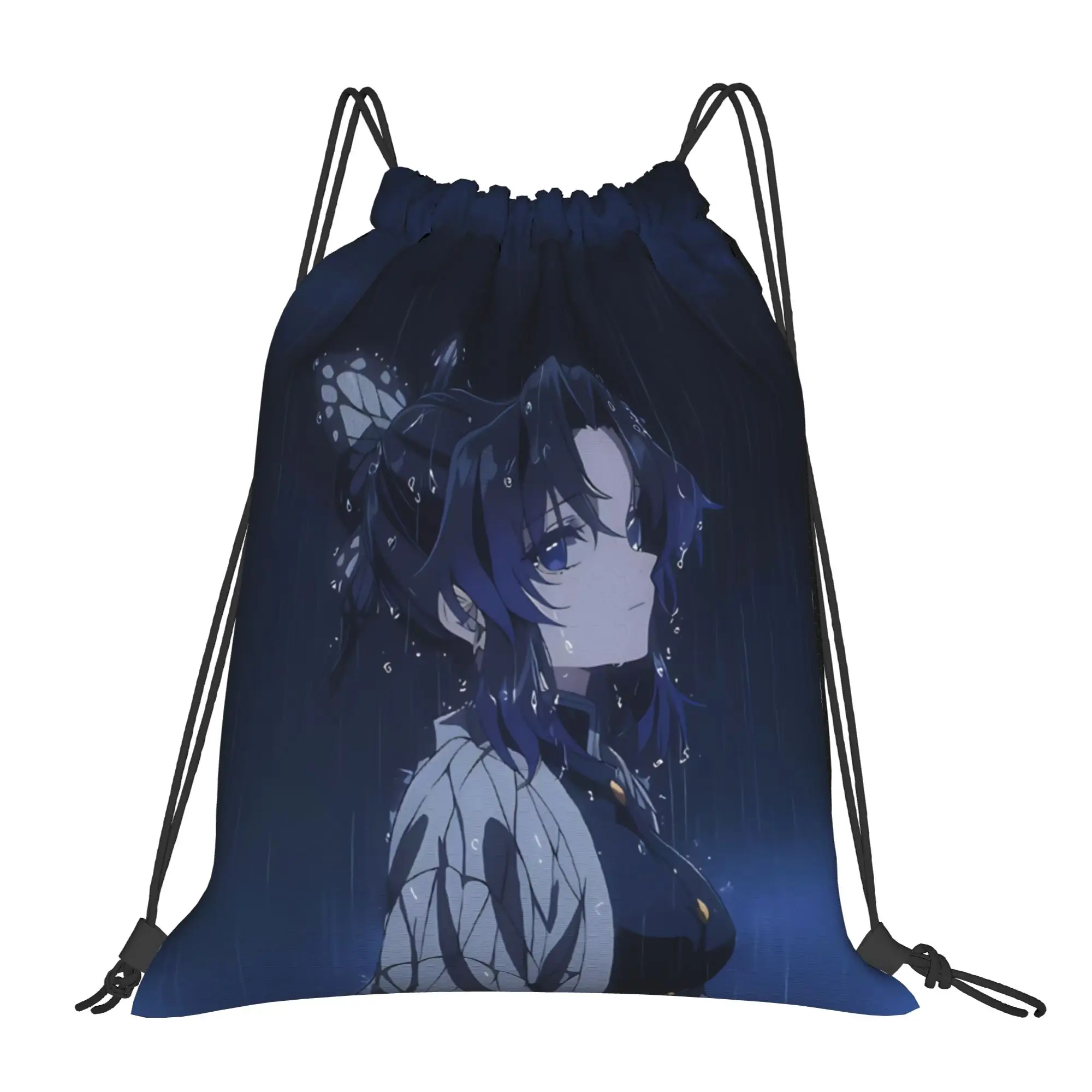 

Спортивная сумка Demon Slayer в стиле манга, портативная сумка-мешок на шнурке, рюкзак для езды на велосипеде, рюкзак для хранения спортивной обуви