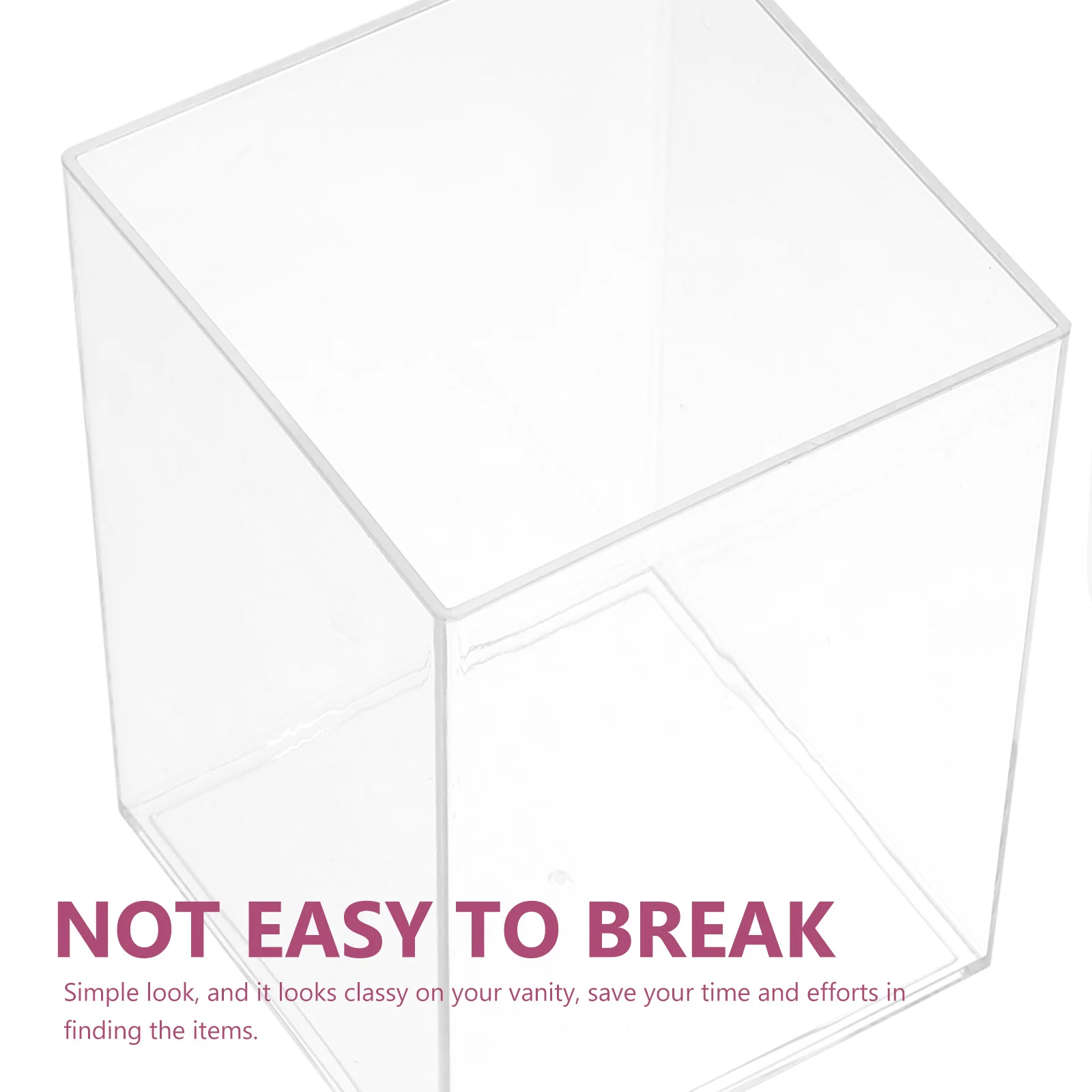 

2Pcs Clear Acrylic Brush Holder Rotatable Makeup Organizer Pen Storage Cup for Desktop Vanity Acrylic Pen Holder