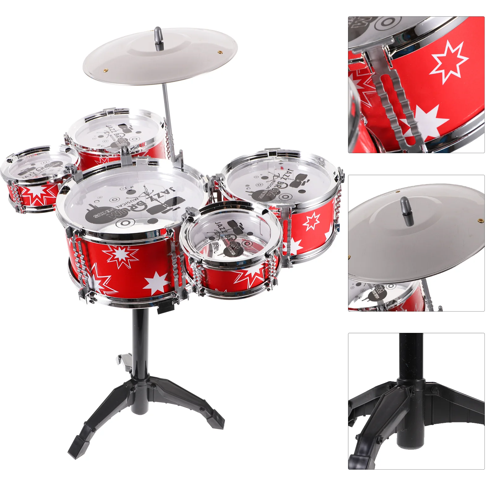 Kids Percussion Set Musical Instruments for Toy Children's Drum Kit Jazz Toys Drums