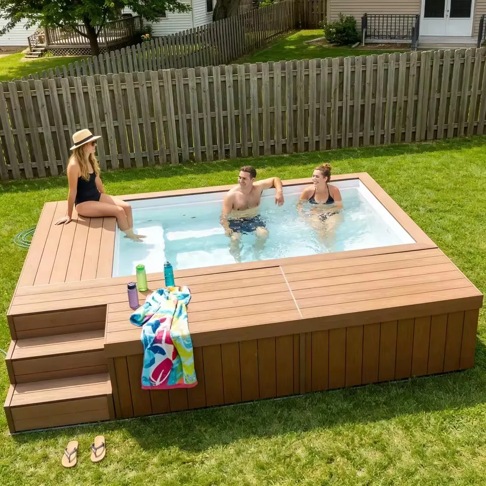Shipping Swimming Pool 40ft 20ft Container Pool Prefab Above Ground Modular Anti-Corrosive Coating For Seaside Villa Project