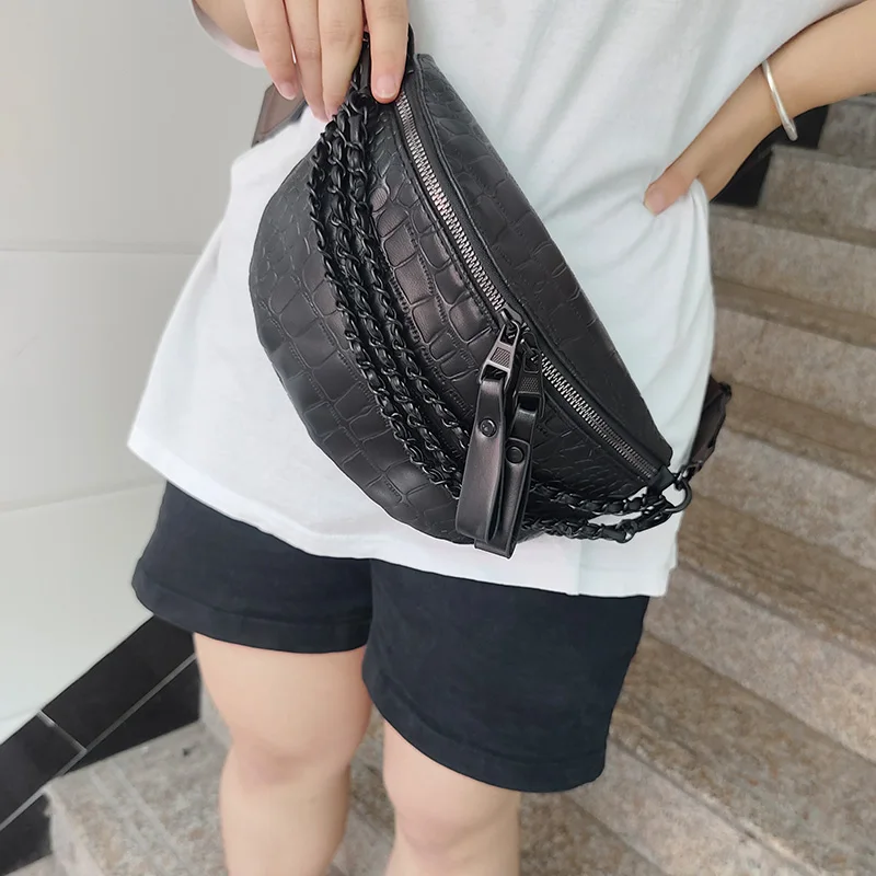 

fashion Women Crossbody Chest Bag 2025 Summer soft Leather Waist Bag Designer Chest Pack Luxury ladies Shoulder Bags Phone Purse