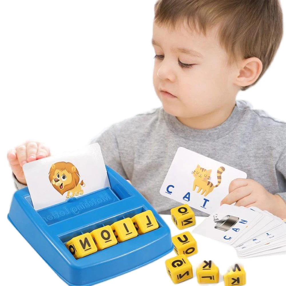 English Spelling Alphabet Games Children's Toys Educational Games Cards Educational Literacy Fun Early Education Spelling Toys