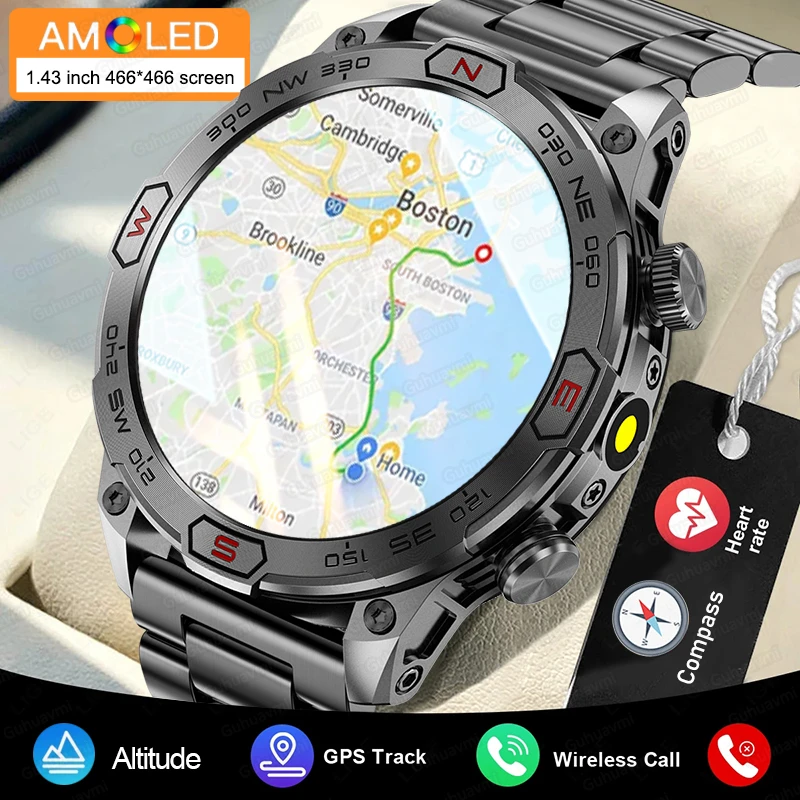 New Outdoor GPS Motion Trajectory SmartWatch 1.43\