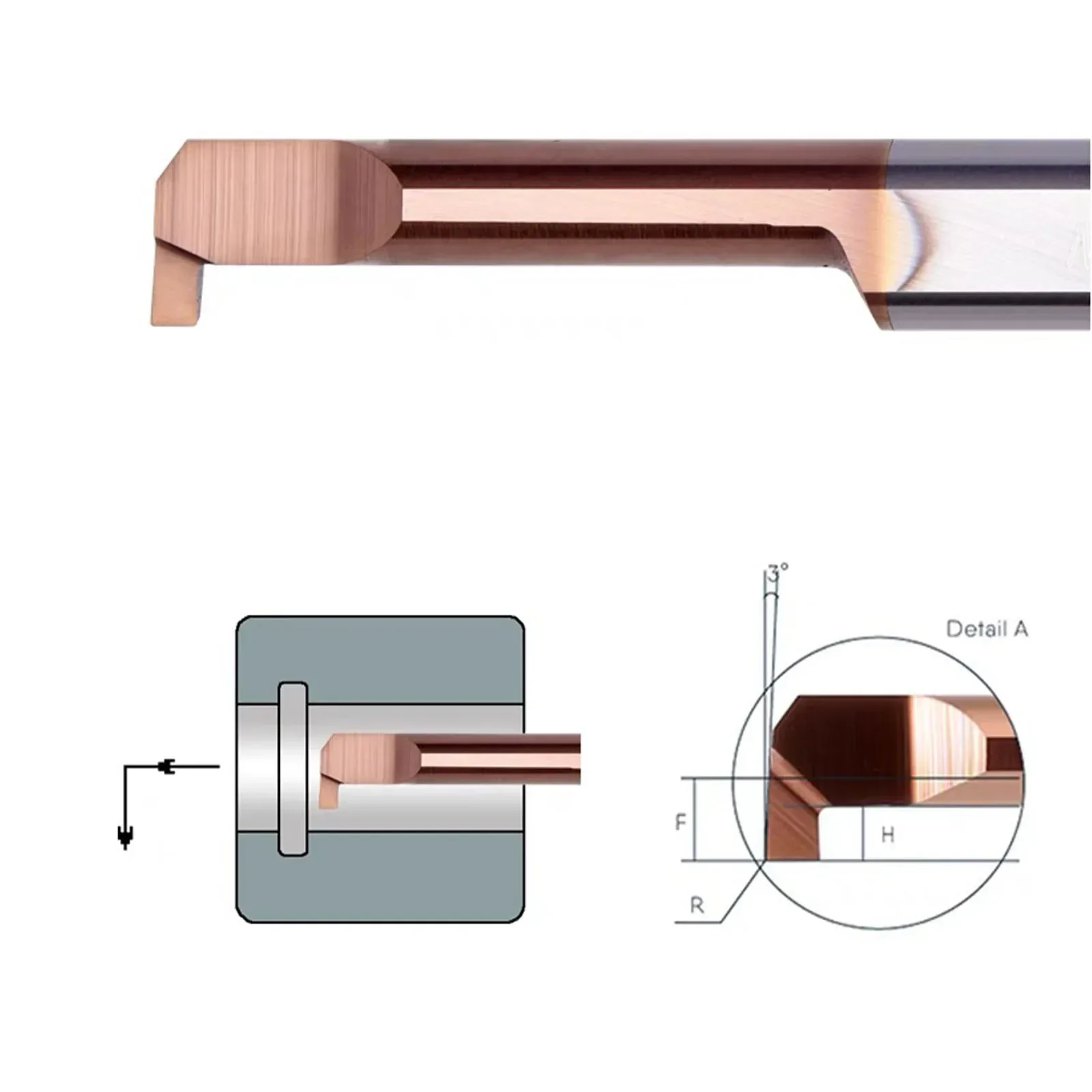 MGR3-8 1/3pcs Carbide Boring Bar Cutter Small Diameter Inner Groove Tungsten Steel Inner Hole Turning Tool Micro Lathe Accessory