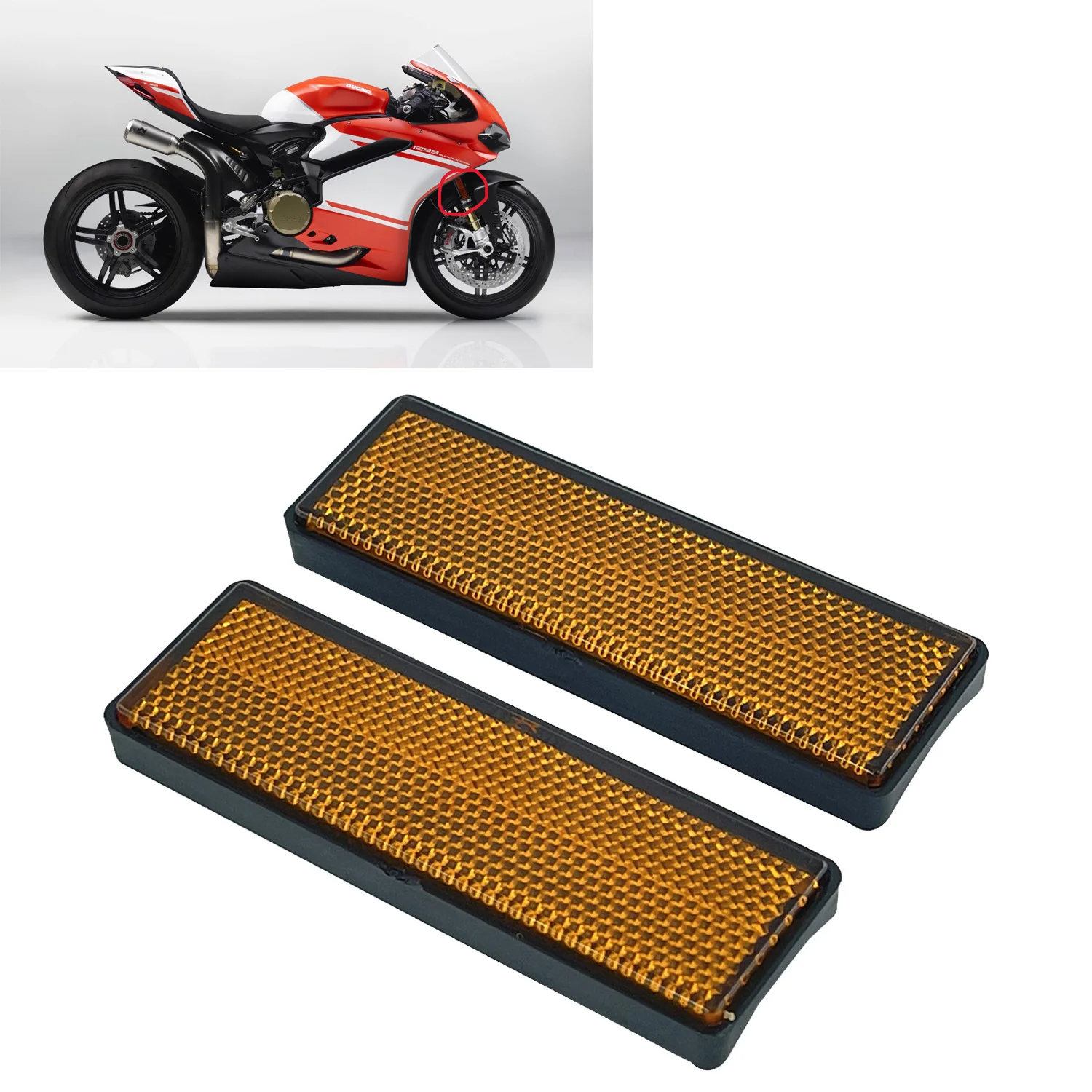 オートバイ用の長方形のプラスチック製反射ステッカー,スポイト付き警告ステッカー,ドゥカティ,トラック,トレーラー,バス,車用