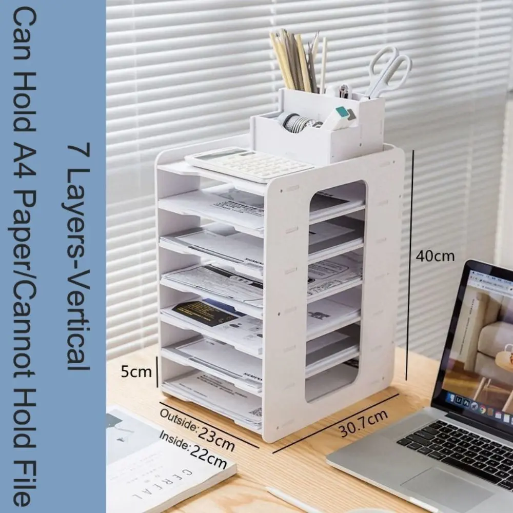 Practical Multi-layer File Storage Rack Space-Saving Creative Table File Rack Desk Top Shelf Accounting Supplies