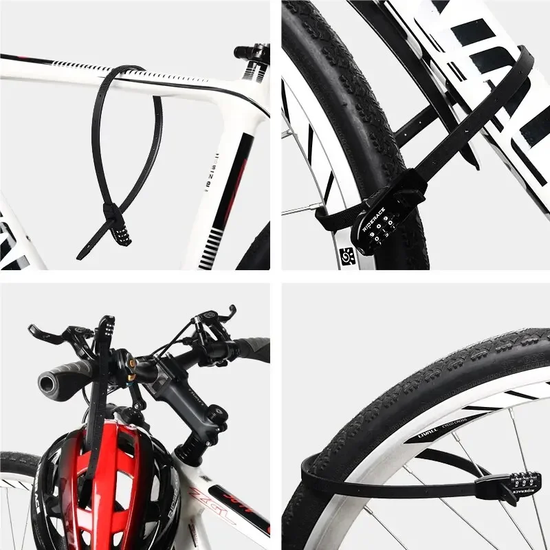 

Password Tie Lock Multipurpose Scooter Motorcycle Portable Anti-theft 3 Digit Bike Helmet Lock Black