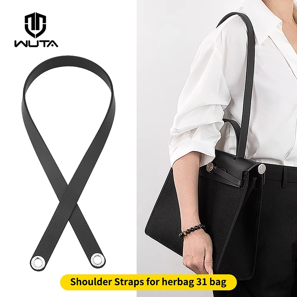 WUTA 100% Genuine Leather Bag Strap Belt for Hermes Herbag Women Shoulder Strap Modified Replacement Short Straps Bag Accessory