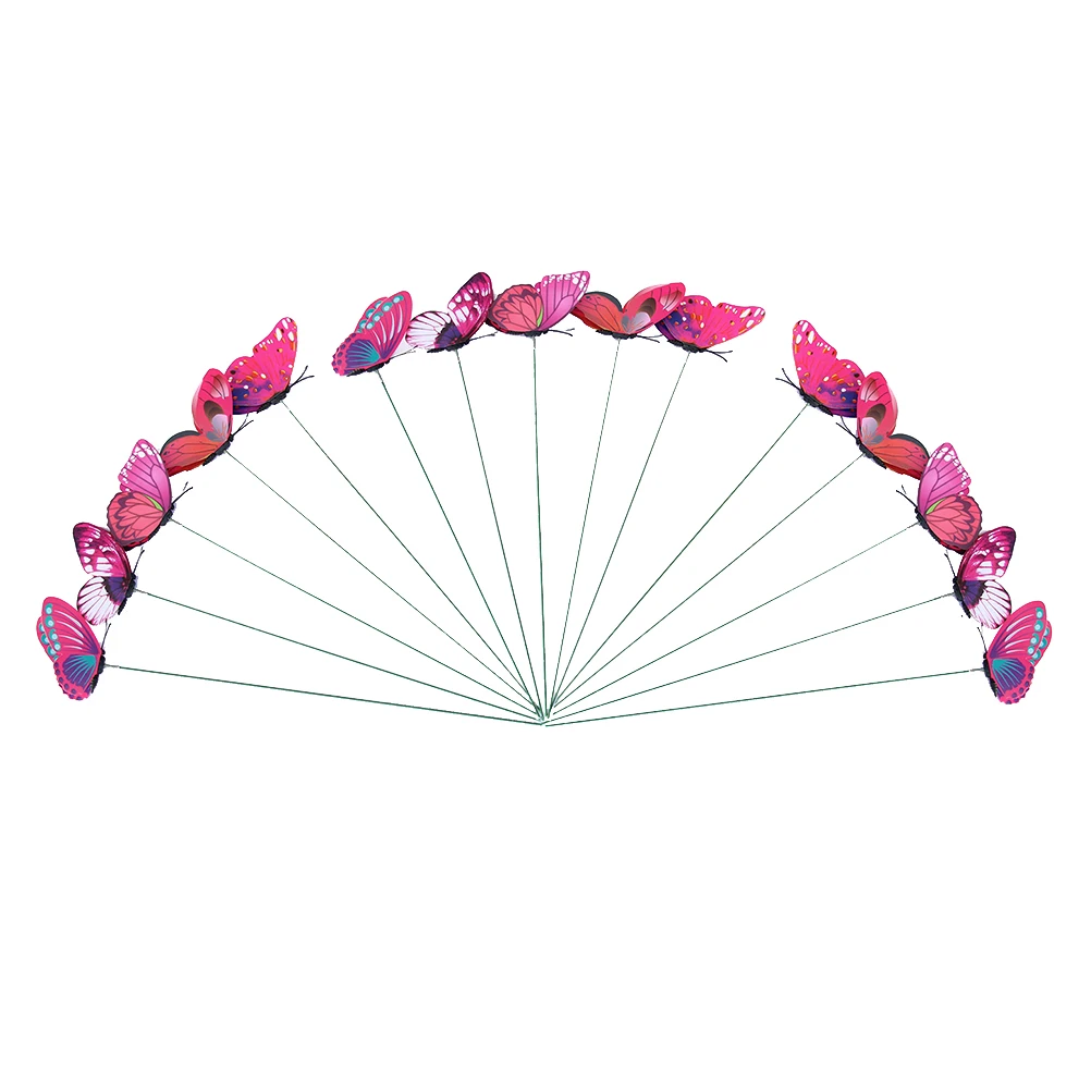 

24 Pcs Simulated Butterfly Insertion DIY Ornament Flowerpot Ornaments Decorations Garden
