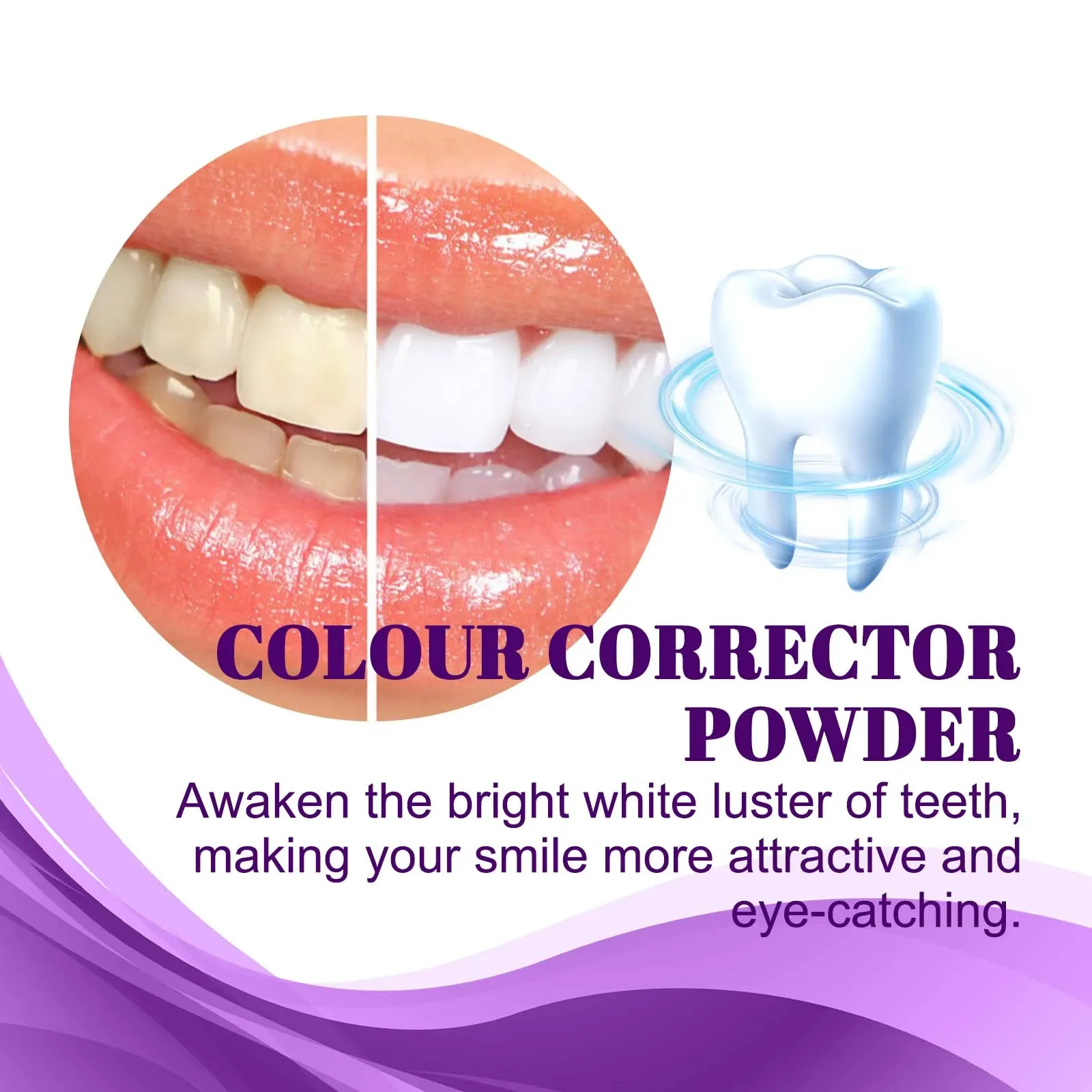 5pcs Teeth Whitening Powder Supports Tooth Color Correction, Effectively Eliminates Yellow Teeth, Fresh Breath Tooth Powder