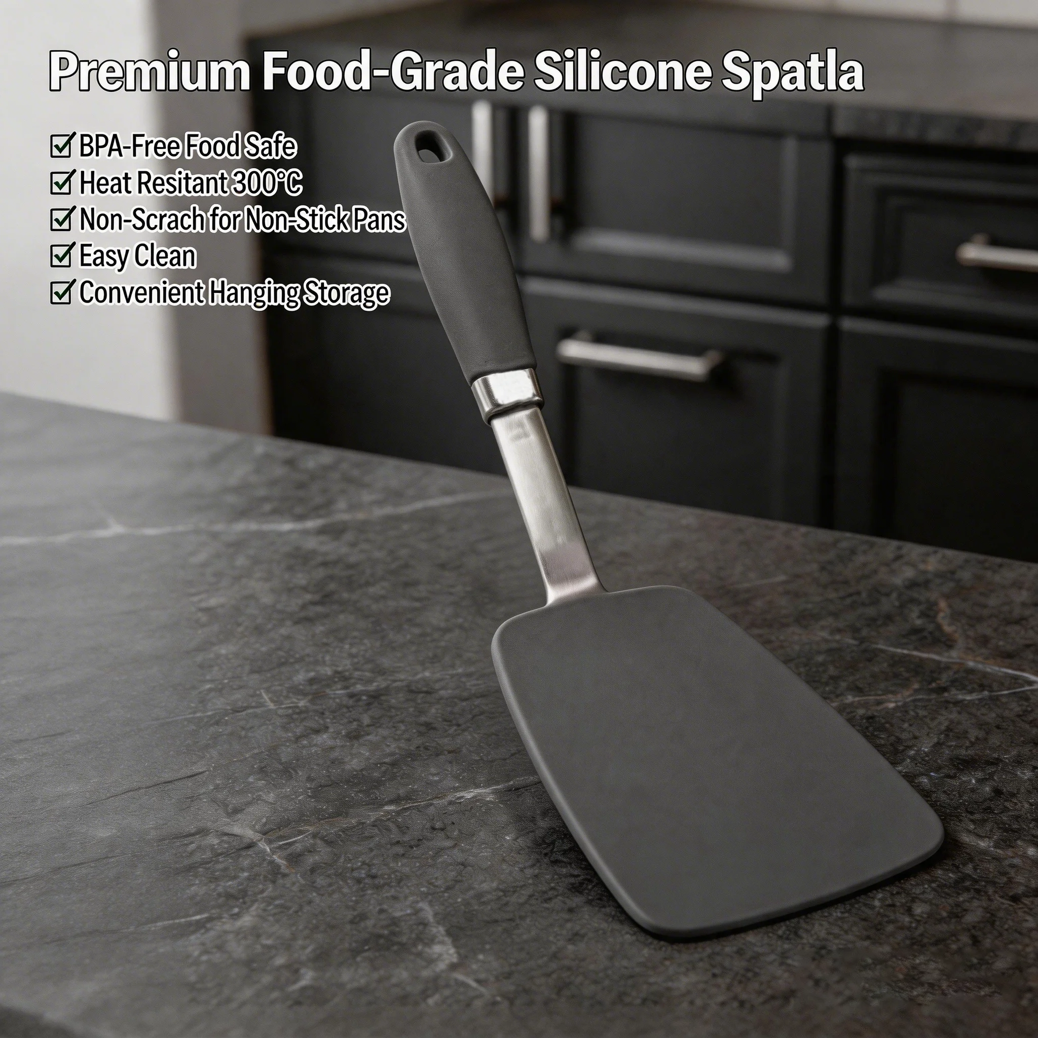 Silicone Spatula Set - Spatola in silicone monopezzo multicolore con