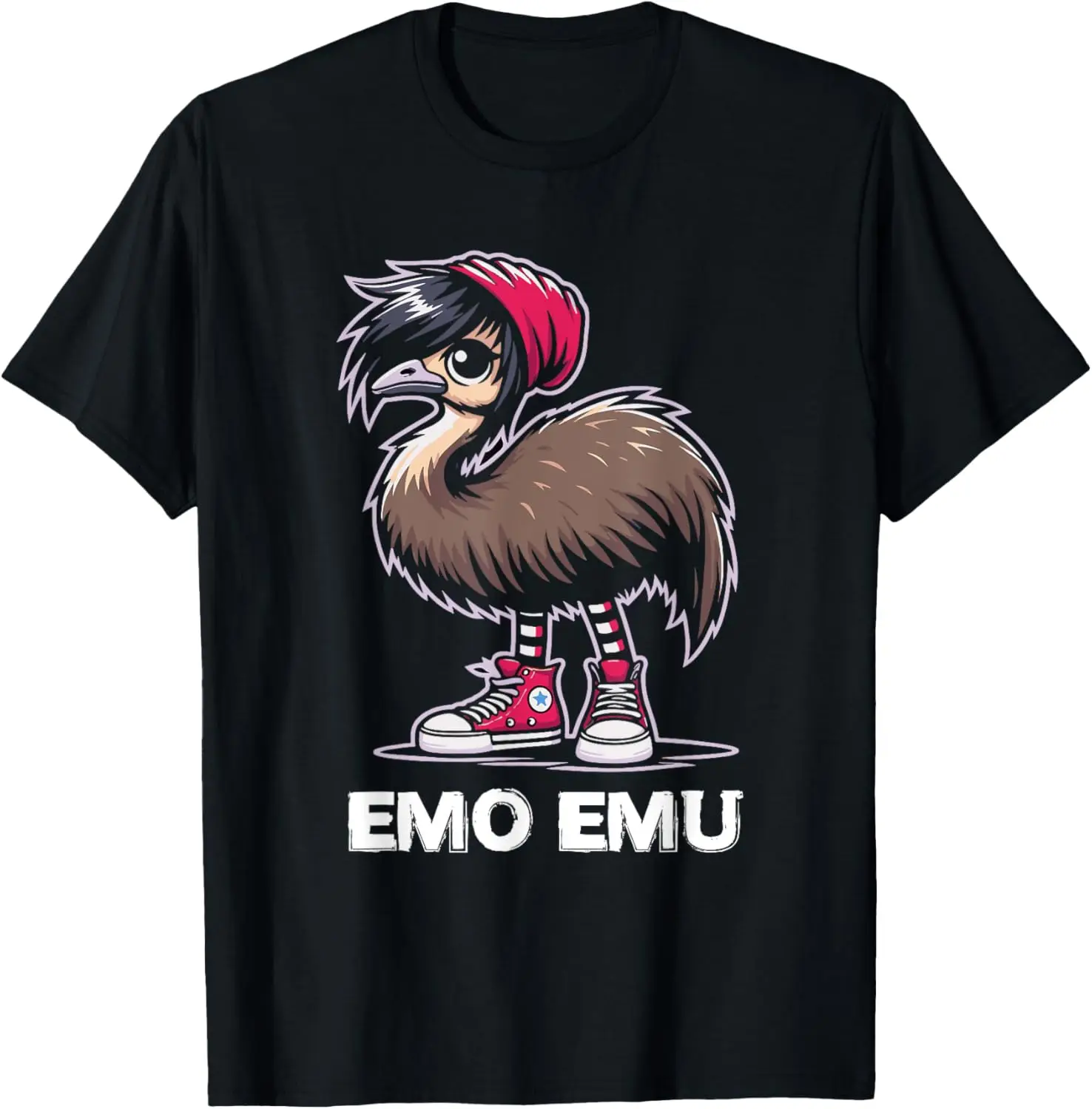 Emo Emu Bird Emocore Punk Goth Gothic T-Shirt