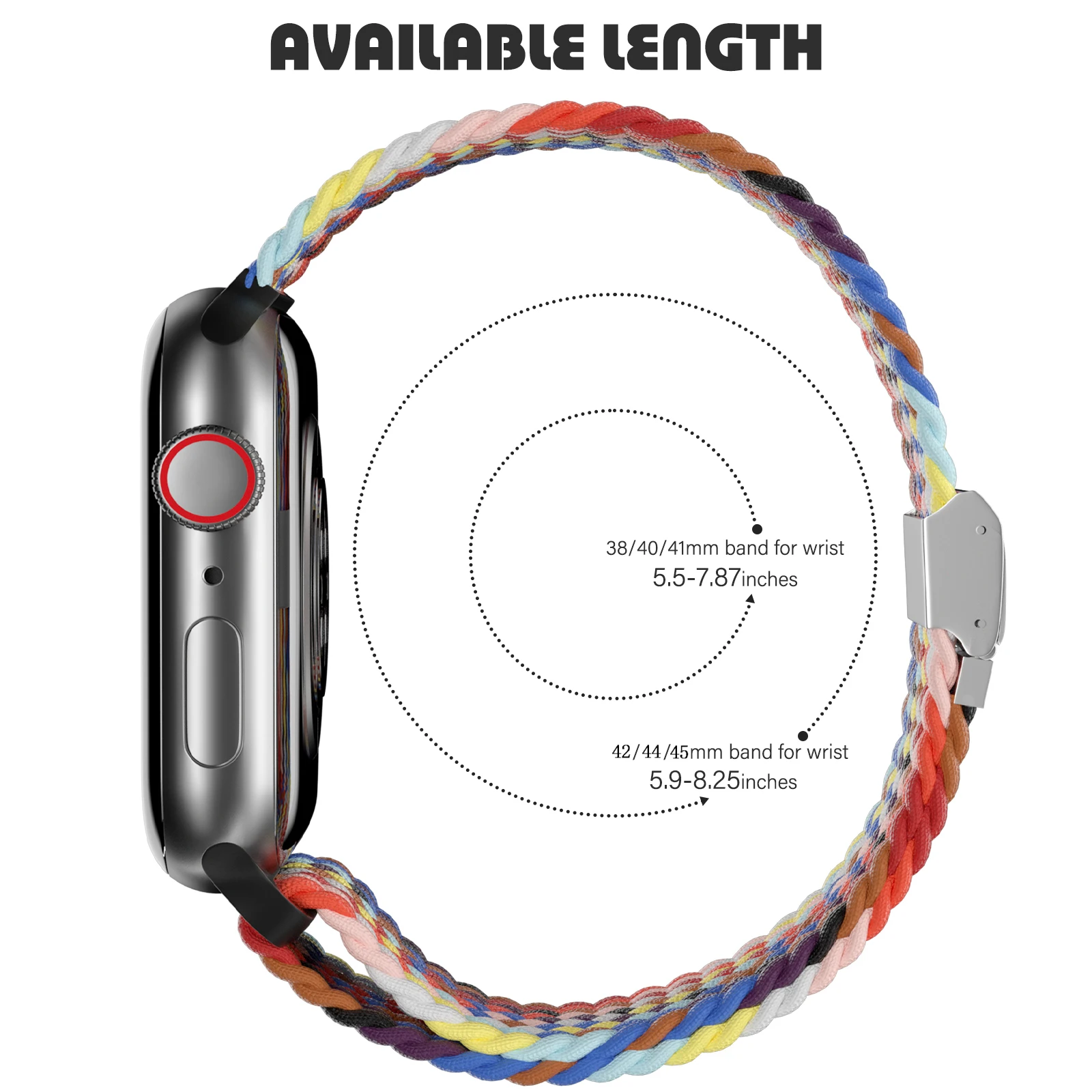 Braided solo loop Strap For Apple watch band 44mm 40mm 45mm 41mm 46mm 49mm Elastic bracelet iWatch series se 6 7 8 9 ultra 2 10