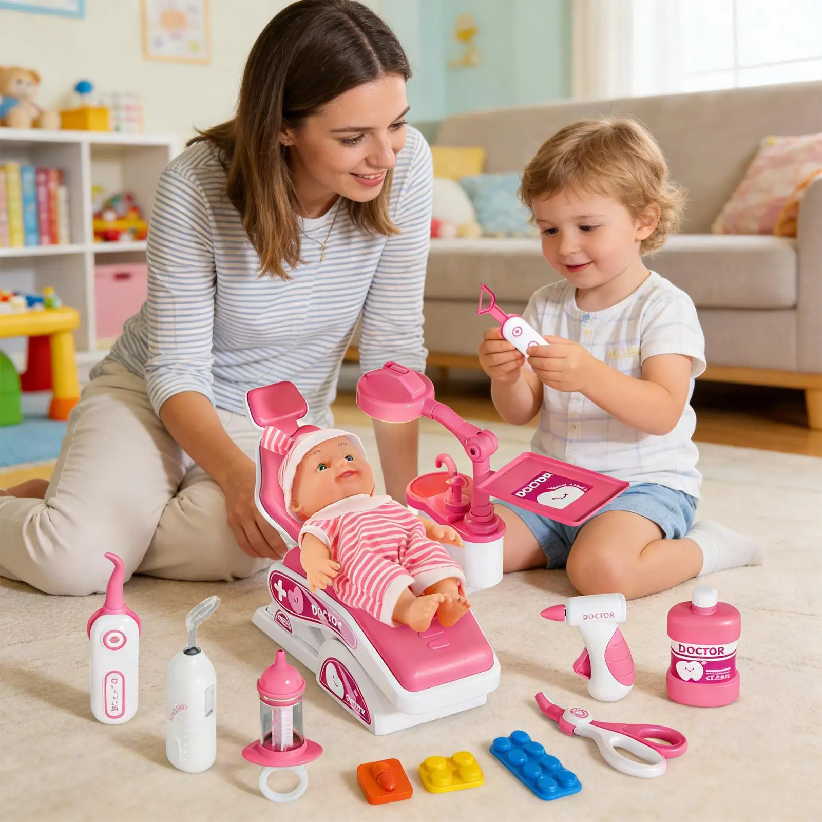 Doctor Play Set Fun Realistic Pretend Development Toys Kids Doctor Play Set For Classroom Kindergarten School Elementary Party
