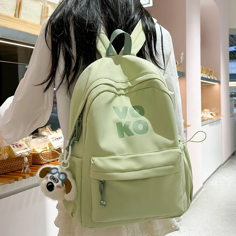 Plecak Casualowy Koreański Nylonowy Plecak Szkolny Prosty Plecak Lekki Plecak Podróżny Torby na Zajęcia dla Dziewczynki Designerska Torba Mochila