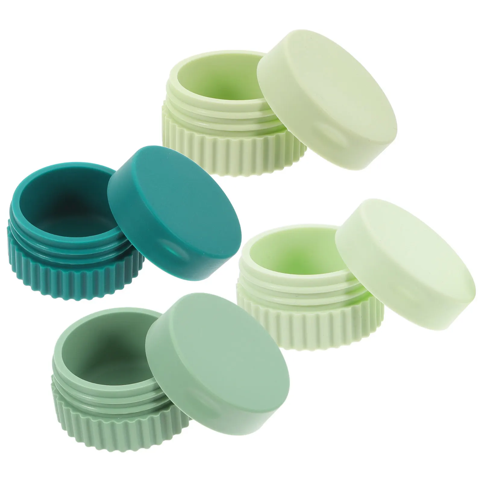 4Pcs Silicone Travel Pill Box Leak Proof Portable Organizer Weekly Medicine Case Vitamin Storage Compact Multicolor