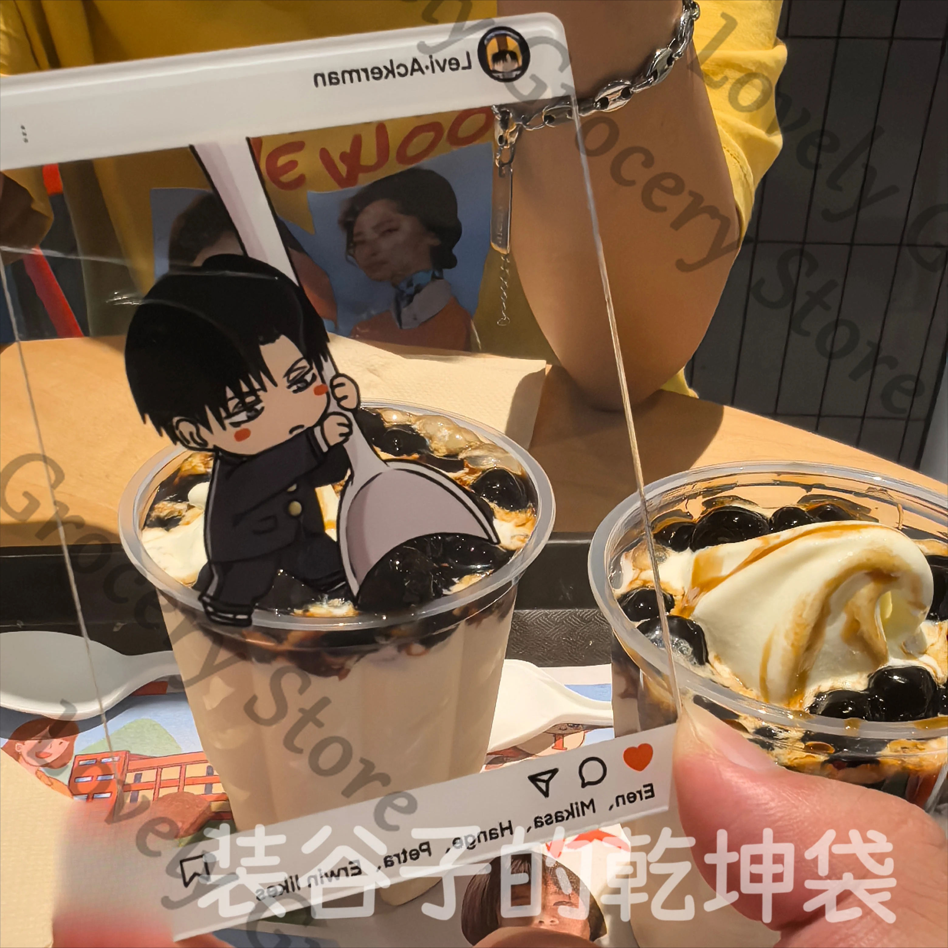 

Anime Attack on Titan Levi Ackerman Shingeki No Kyojin Cosplay Cartoon Acrylic Transcard Ornament Card Accessory Mascot Gift