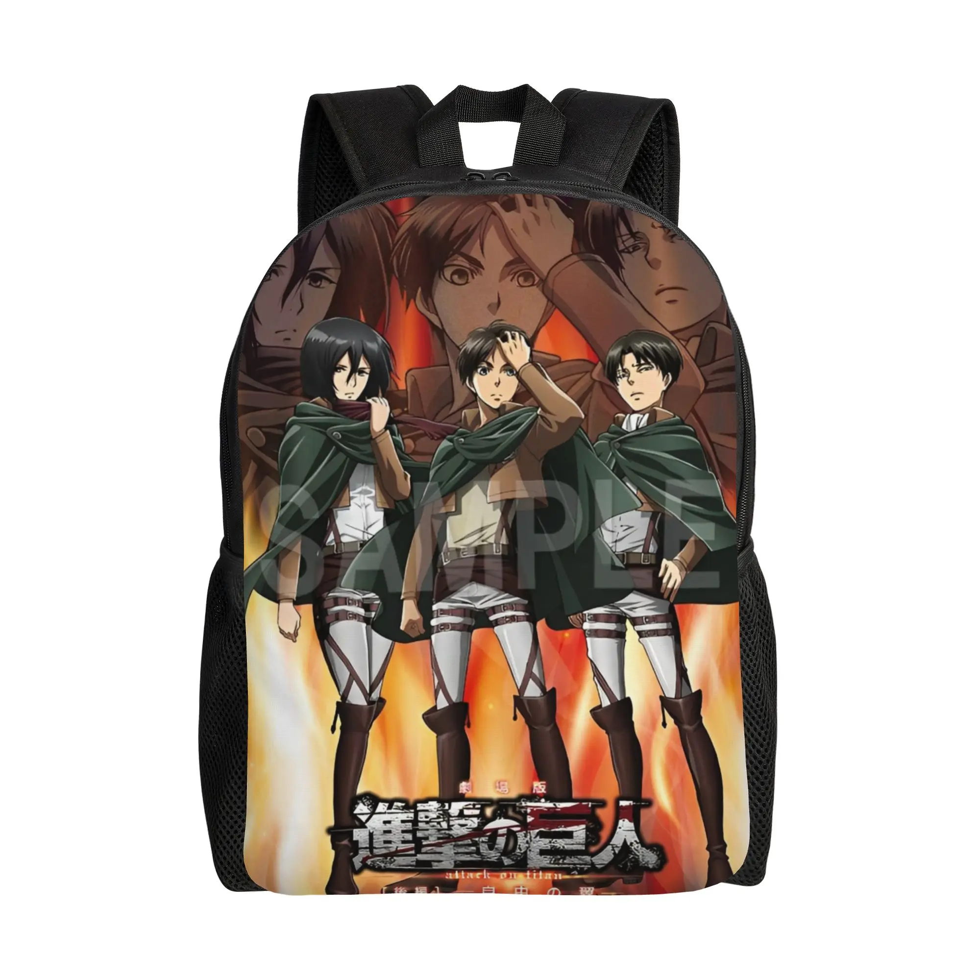 Anime Attacks on Titans Backpack Lightweight Student Business Post-Apocalyptic Daypack for Men Women Laptop Shoulder Bag